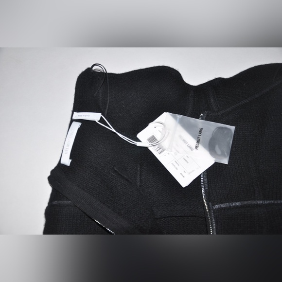 NWT Helmut Lang Logo Jacquard Trimmed Wool Bustier Strapless Top Size MSRP $315 - Picture 7 of 8